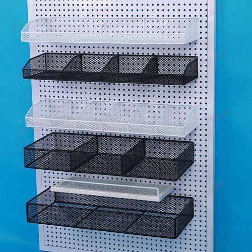 挂篮洞洞板配件架收纳洞洞板挂篮圆篮工厂直发孔板洞置物架墙上网