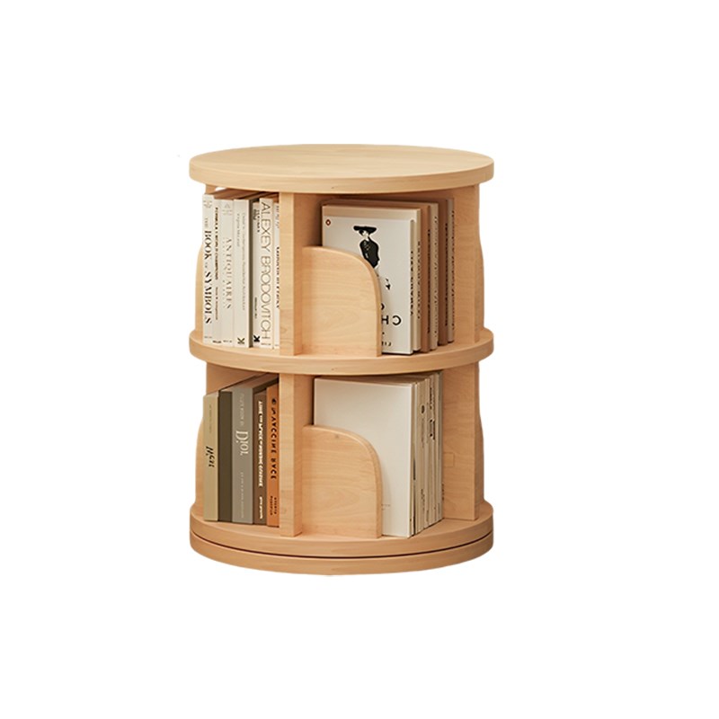 实木桌上旋转书架转角置物架工位储物柜子桌面收纳柜36Z0度小书柜