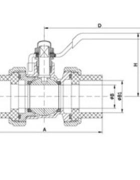 VG华龙热巨水RPPR球铜阀PP20-6GJW3水管暖气分水器双活接熔阀门开