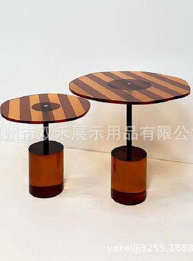双色创意亚克力茶几小户型shbr610设感计茶几客圆厅高家用艺术级