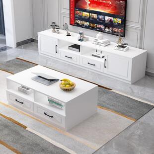 实木电视柜现代简约客家厅储物WON柜室小户型用边柜组合地柜卧收