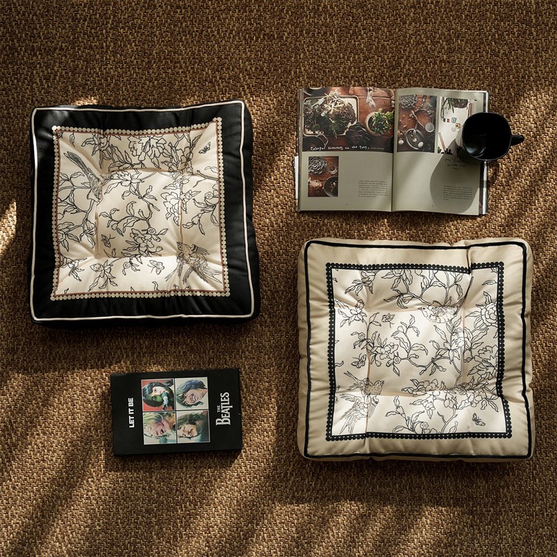 春燕中古风客厅i坐地上蒲团软坐垫榻榻米看书复古椅垫可拆洗法式