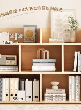 实木书子架桌置物架书桌收面LUA纳柜一靠墙储物架桌上多层简体易