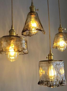 北欧复古黄铜玻璃吊灯灯民宿吧厅台餐厅床头灯GDSS-67创意个性厅