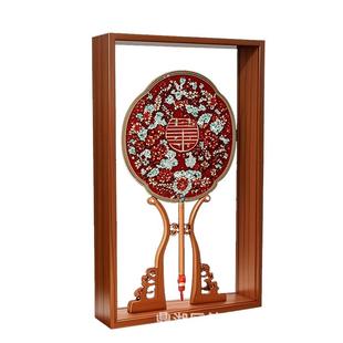 娘团扇结礼物闺蜜中中式 婚婚新礼礼物空双面透明团6012H8扇收纳相