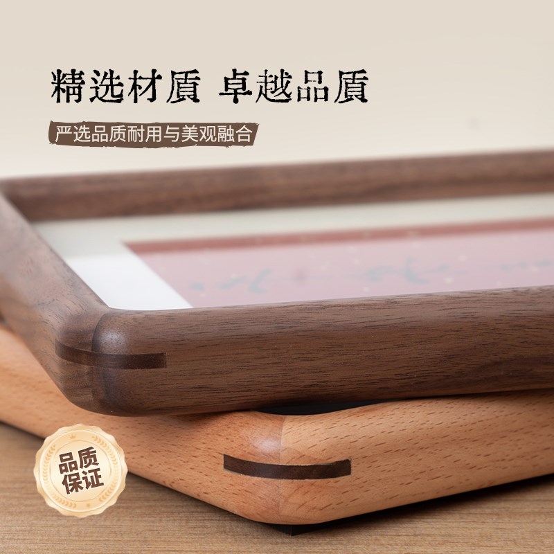全家福小相框摆台照片冲印定制高级感H胡桃木打印加洗相片做成相