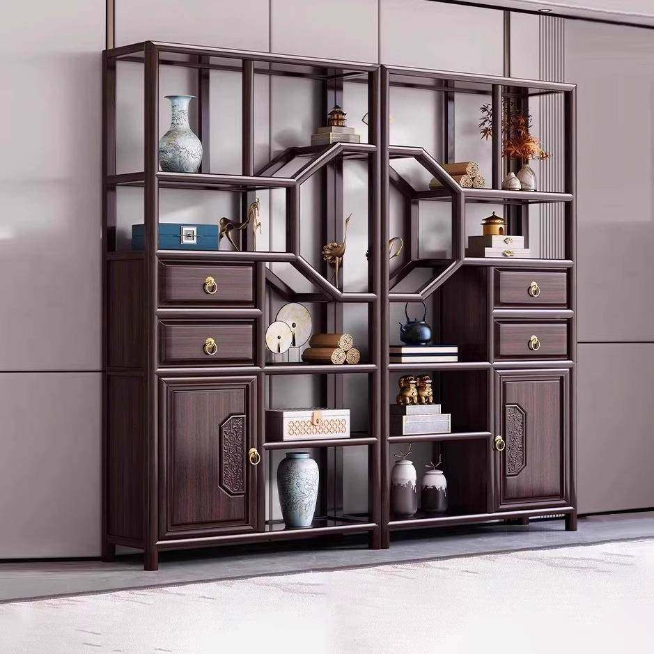 实木博古架新茶中式书架宝阁gp祥云博置物架客厅隔多断古示董茶室