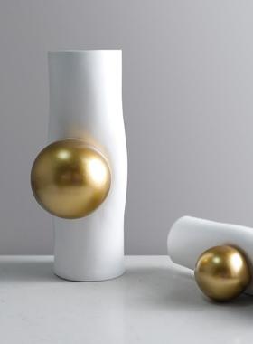 现创代简约意家居树球干花134瓶摆件样板间家居装饰镶花器脂饰品