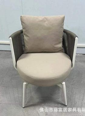 绳户外编沙发堂别墅室外阳台售楼部TFJ1006民宿露台庭院酒店大藤