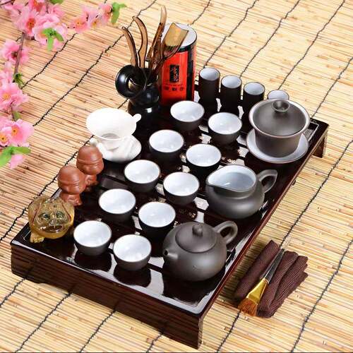 整块办实木茶盘紫MY001砂功夫公茶具套装商务礼品用家培训机构茶
