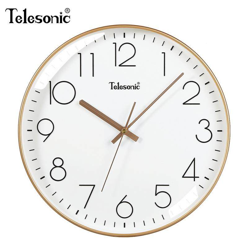 天王星挂钟款爆14寸日历时钟客厅创9726意英尚静音现代简约石英时