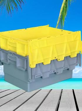 厂家加厚600400系列盖斜插箱塑料带*箱蔬菜塑箱OZC药料房周转箱