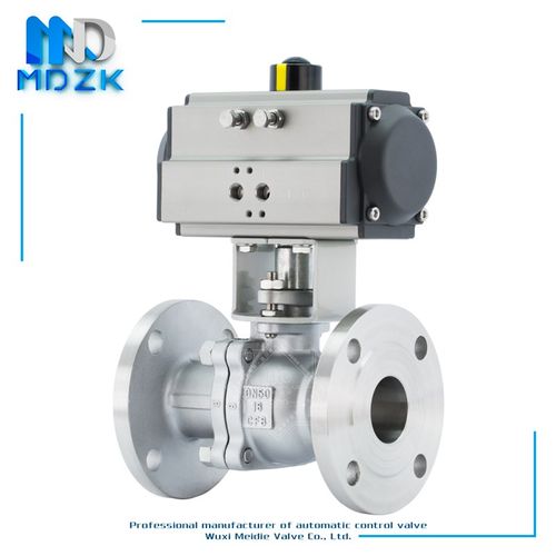气动不锈钢法兰球阀 气动球阀 不锈钢球阀Q64H1F-16P DN15 DN20