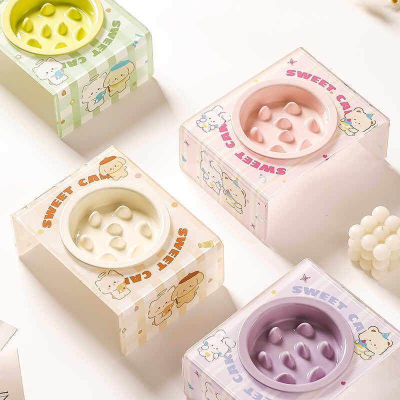 慢食碗陶瓷宠物防噎止吐碗猫碗狗碗可爱加高压克力架高脚护颈粮碗,3C数码配件,USB多功能数码宝,淘宝优惠券,粉丝福利购,淘宝优惠卷