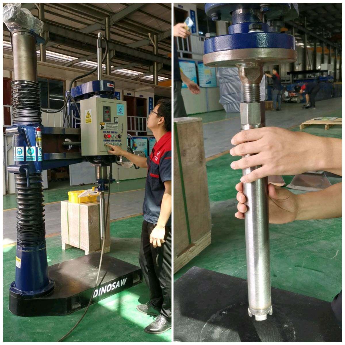 大型立式石材钻孔机自动石头花岗岩打孔取芯打洞台面挖孔机械设备