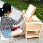 木制画板画架一架体式 榉木质4开8开素描式 台面折164叠画桌子绘画