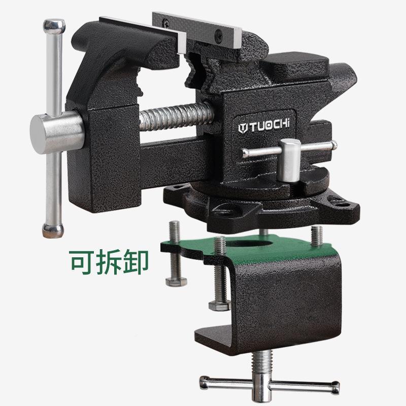 重型台虎钳虎桌钳工业夹功具木工钳台小885型多级能工作台家用万
