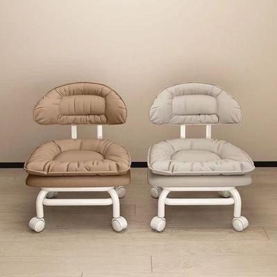 轮滑轮矮凳矮凳家用学靠云背滑带滑轮沙发凳可移动旋转美缝步凳朵