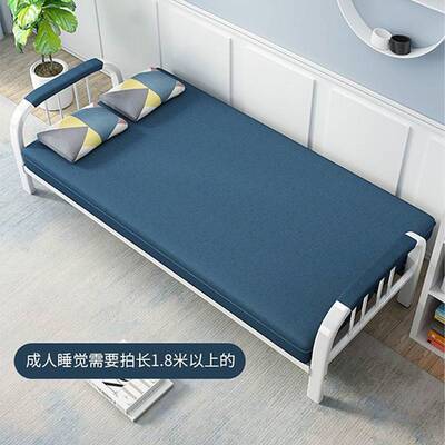 跨境可折叠沙发床两用小户型客厅布艺简易铁艺单双人经济型沙发