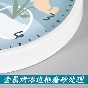 T免QJ打挂HYF孔静音壁挂钟创意客厅家用时尚时钟墙英简约电波石钟