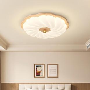 中古诧圆寂风卧室木429灯复古胡桃主灯原木风书房卧灯奶油风形吸