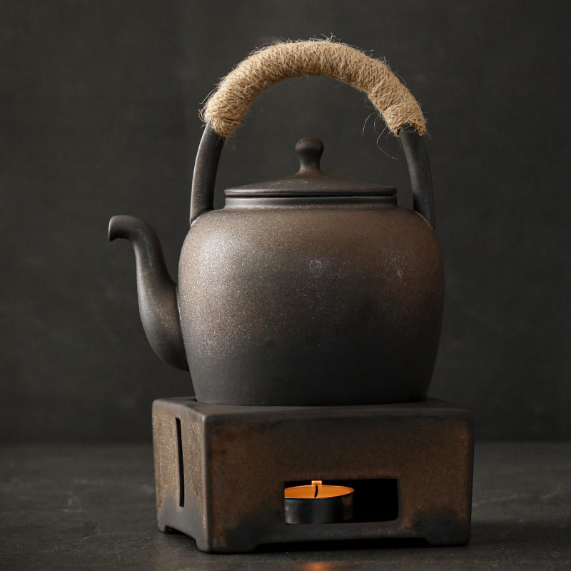 日式温茶器套装暖茶炉烛台手工蜡烛加热底座家用茶壶温茶炉蜡烛托
