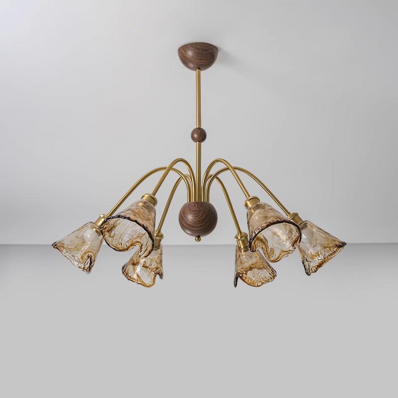 头计法复古客厅餐厅吊灯设师美458式中古南洋风大式厅灯多玻璃主