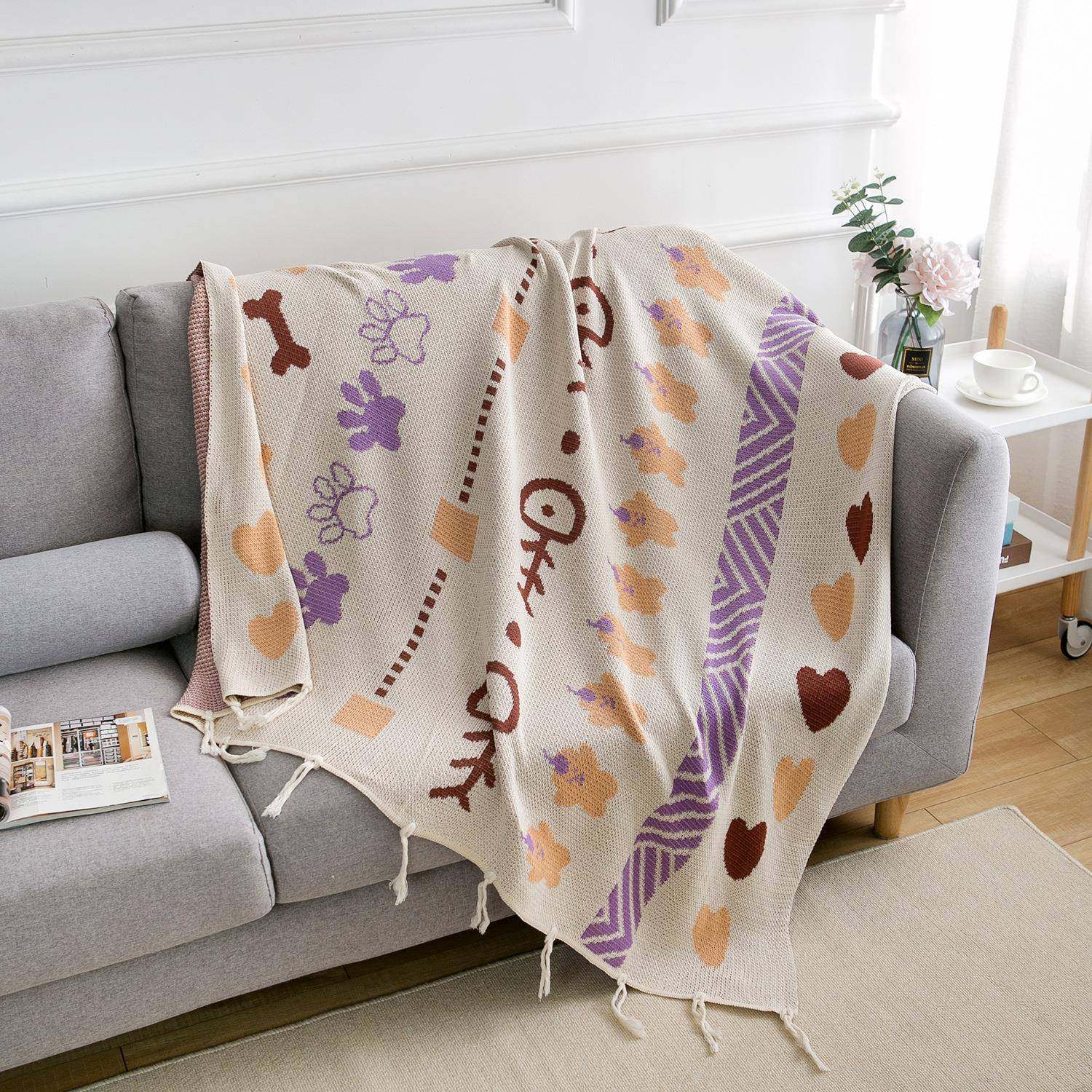 小清新针织毯沙毯秋圆球季办公室午睡发毯发棉披肩全沙毯子,床上用品,休闲毯/毛毯/绒毯,淘宝优惠券,粉丝福利购,淘宝优惠卷