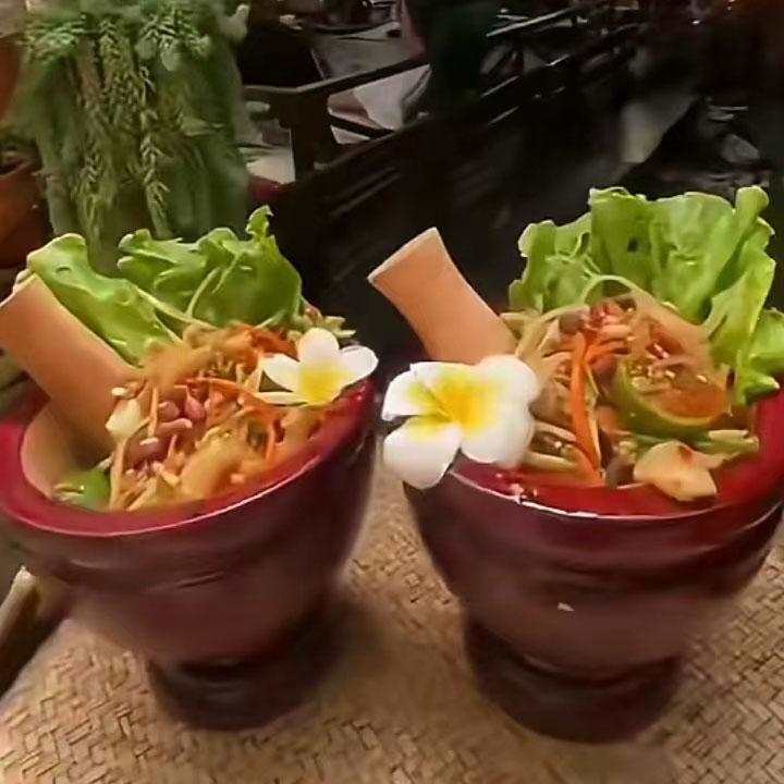 西双版纳傣族春桶老式实木傣味冲鸡脚景颇舂桶筒商用手工对窝用