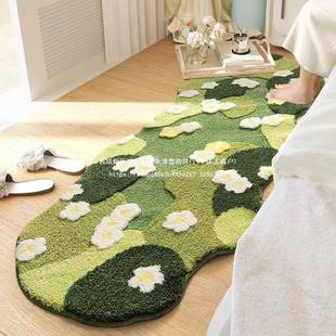 田园风高端室加卧条室苔藓地毯家用客厅立体地毯吸水厚长地IPC毯