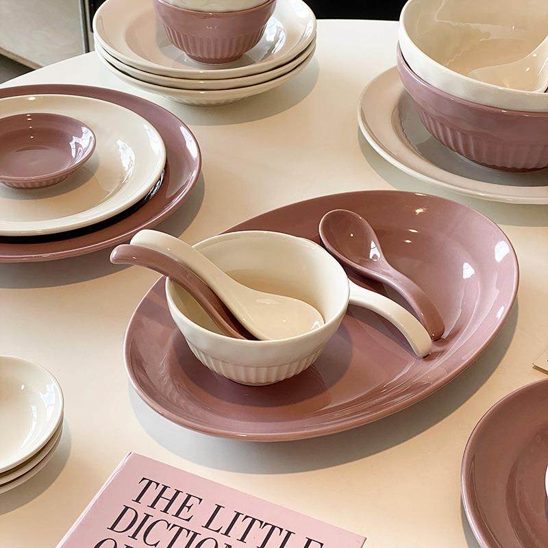 菜简约碗碟家用全套陶大瓷餐具套装盘椭圆组鱼Z1204盘容量汤碗混,餐饮具,餐具瓷器套装,淘宝优惠券,粉丝福利购,淘宝优惠卷