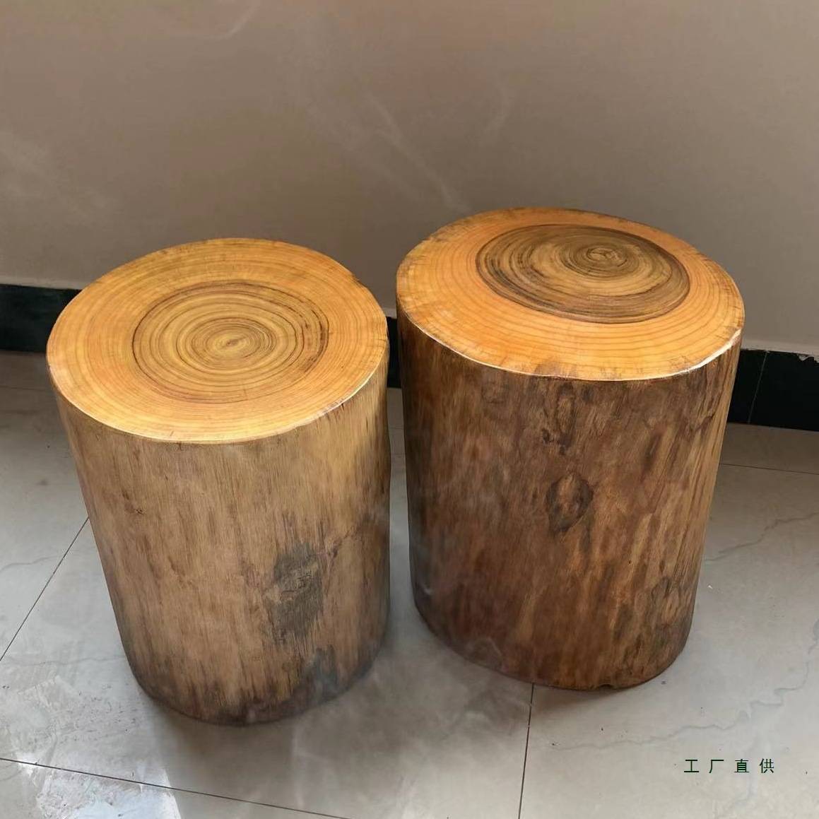 原木香樟木树墩树桩木桩凳坐凳子花架根雕茶几实木大底座墩子木墩