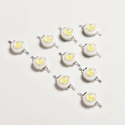 大功率1W3W5W白光LED灯珠6500K3000K仿流明暖白自然白纯白冷白光