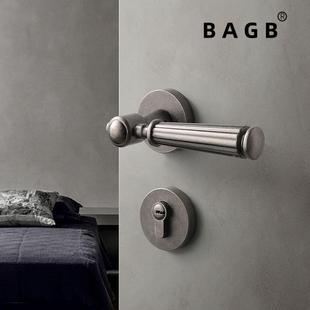 分体锁家用 303F体磁古吸静音美式 卧室门法锁复室内式 门把手一A55