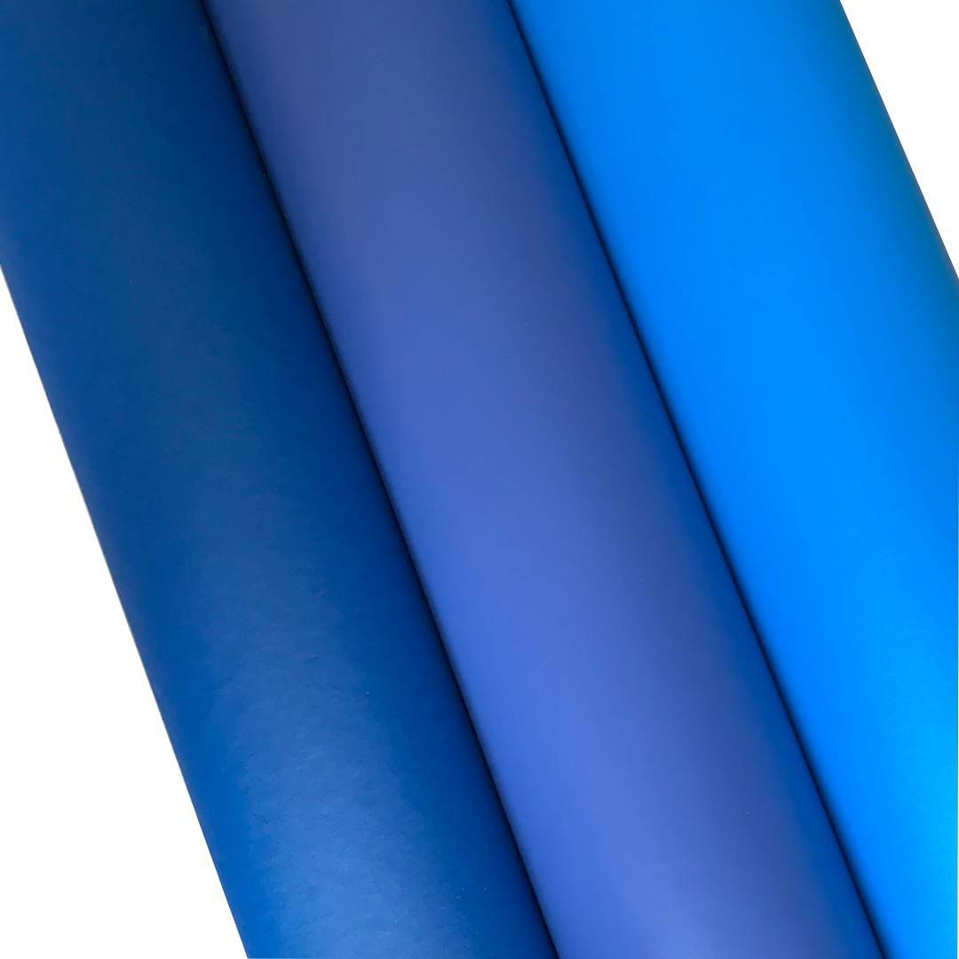 加厚蓝色哑光展柜会展装饰贴膜pvc自粘墙纸壁纸翻新贴纸波音片