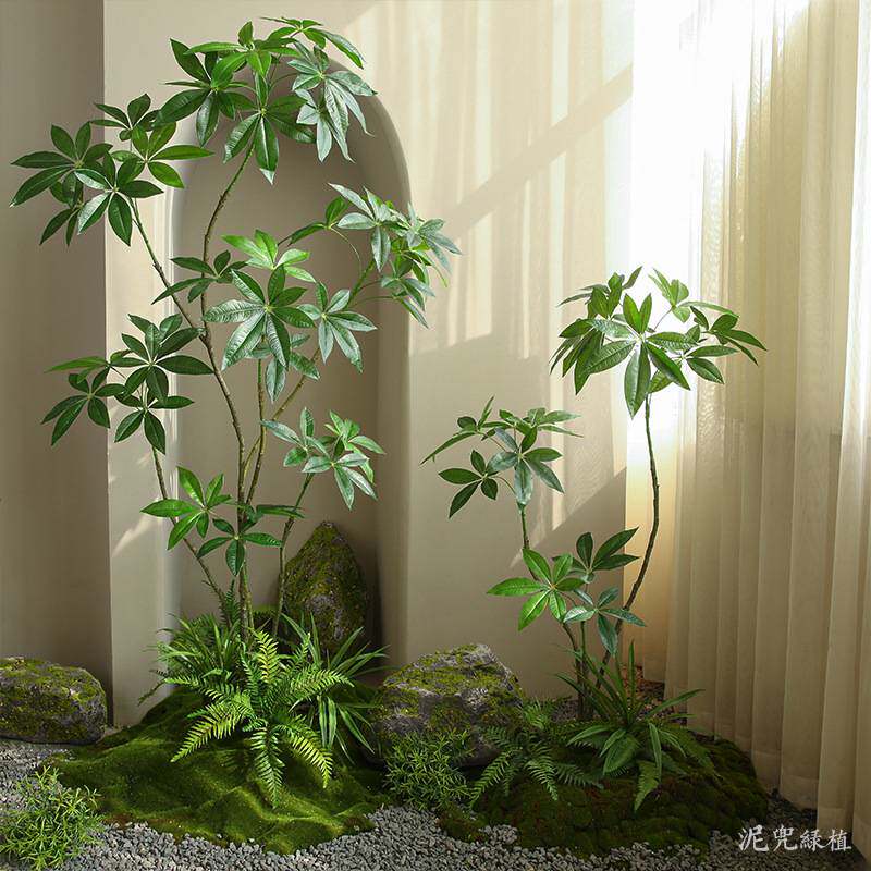 仿真绿植发财树盆景轻奢室内装饰仿生植物造景客厅大型落地摆件