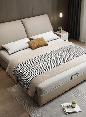 储意轻奢床现SED主卧代简约1.5米小户型婚床耳朵软包式物床