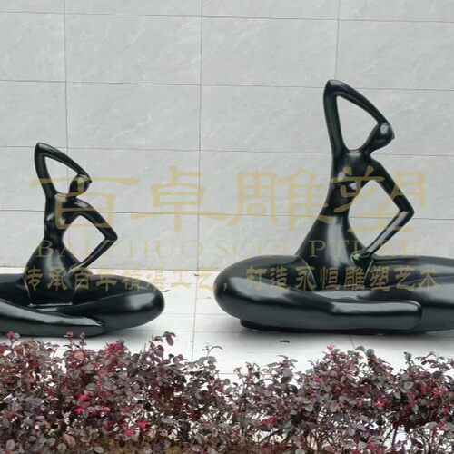 酒店大堂人物雕塑落地灯展厅售楼处样板间工作室抽象艺术人形摆件