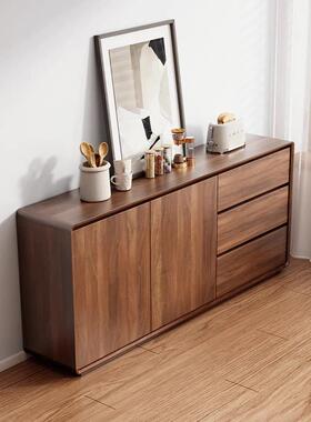 实木框餐柜柜代简PJP约边柜客厅边柜子茶水柜现厨房储物橱柜收纳一体