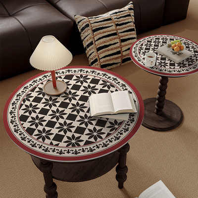 客厅茶几垫圆形轻奢高级感v防水防油隔热垫耐高温实木桌面保护垫