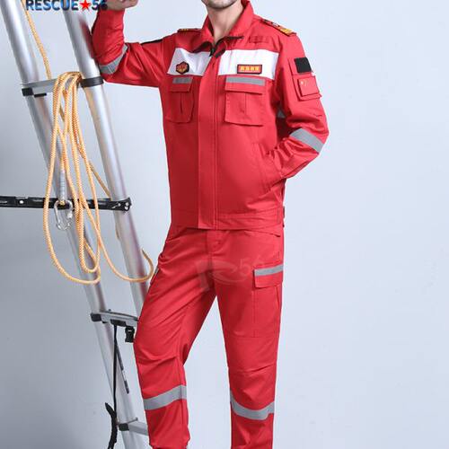 R56应急救援服涤棉防静电 长袖反光服户外作训服地震水上救援服