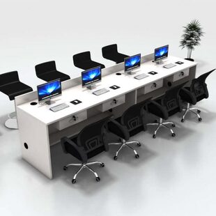中介办公桌长条销售咨询迎宾服务公司前台接待台办公家具房产中介