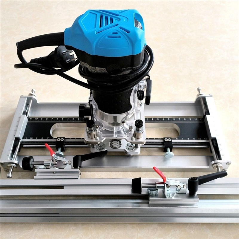 隐形合页十字铰链开槽器铝合金门窗锁孔开孔器隐形拉X手二合一开