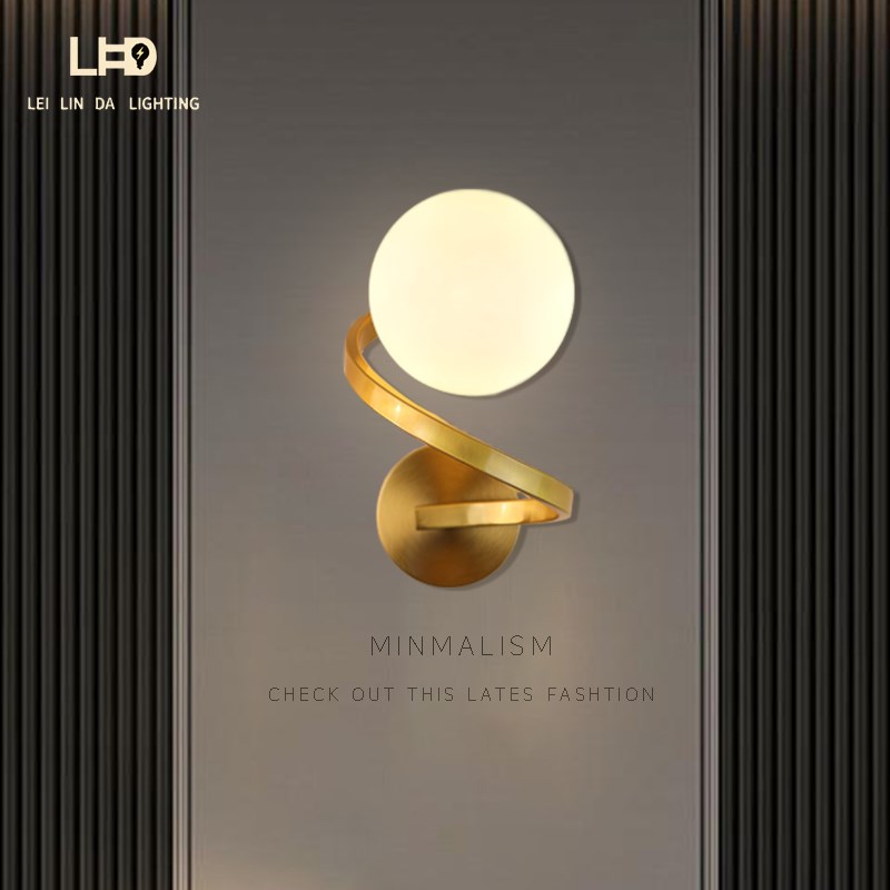 电视背景墙壁灯现代简约极简复古式客厅楼梯M墙上灯新款卧室床头