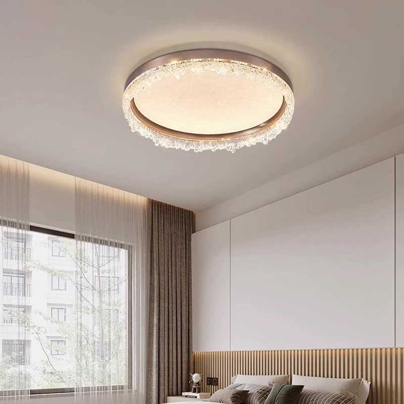 新款现代简约卧室吸顶灯轻奢x创意水晶书房灯高级感家用房间吸顶