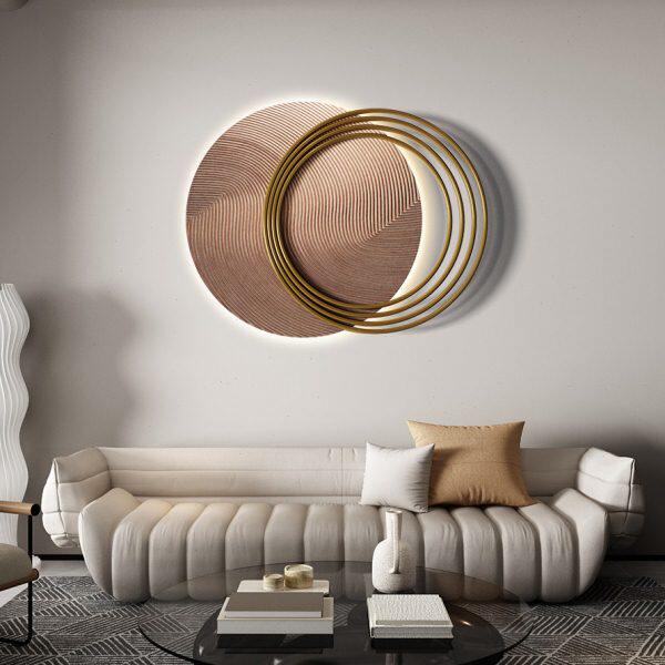 意式极简客厅立体金属壁挂玄关餐厅背景墙面装饰挂件卧室床头挂饰