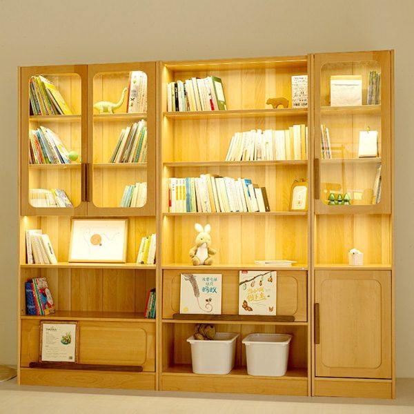 儿童灯光落地书架置物架落地矮柜教室学生收纳客厅组合储物柜书柜,住宅家具,儿童书柜,淘宝优惠券,粉丝福利购,淘宝优惠卷