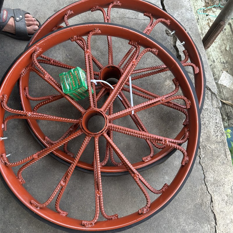 建筑工地专用斗车轮子加厚轮y胎手推车轮子钢筋钢圈翻斗车轮子