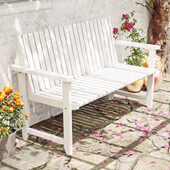 户外公园椅院子长椅庭院露天防腐木靠背长条凳子小区休闲双人座椅