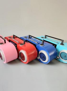 复铁古怀老式皮音机收音机电视机模型摆件拍RCH1059摄影视道具装